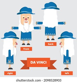 set of game character famous person da vinci