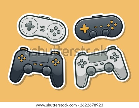 Set of Game Controllers for Video Games.