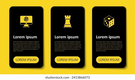 Set Game dice, Chess and . Business infographic template. Vector