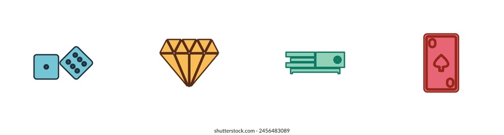 Video Juego de dados, Diamante, Vector