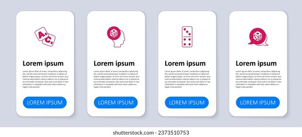 Set Game dice, Domino,  and Bingo. Business infographic template. Vector