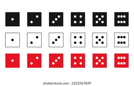 Set of game dice. Game icon