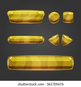 Set of game interface button color. Button for web or game design.