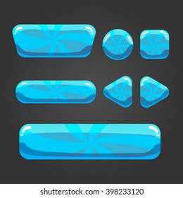 Set of game interface button color. Button for web or game design.