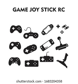 Set Of Game Joy Stick Icon, Game Joy stick sign/symbol Silhouette vector