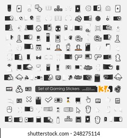 Set of game stickers