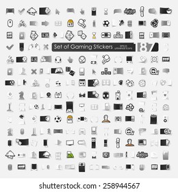 Set of game stickers