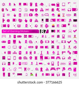 Set of game stickers