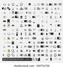 Set of game stickers