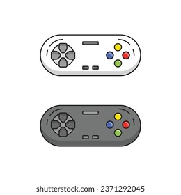 Set of gamepad icon vector illustration. Joystick on isolated background. Controller sign concept.