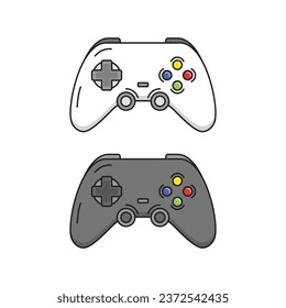 Set of gamepad icon vector illustration. Joystick on isolated background. Controller sign concept.