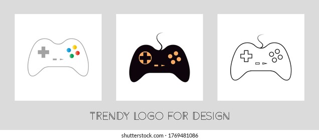 conjunto de logotipos gamepad para diseño
