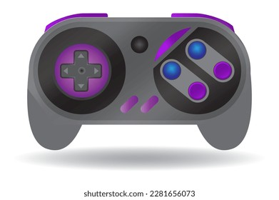 set of gamepads console retro for pc games isolated. 