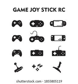 Set Of Games Icon. Game Joy stick symbol Silhouette vector