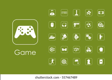 Set of gaming simple icons