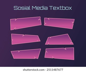 um conjunto de caixas de texto com temas de jogos para marcas de mídia social