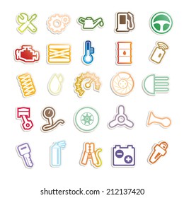 Set of Garage icons,automobile vector