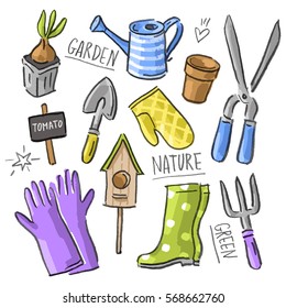 Set garden accessories