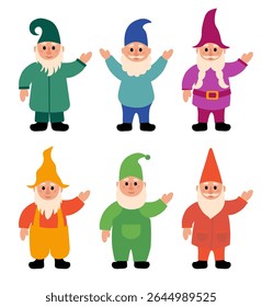 Conjunto de nomes de jardim. Ilustração plana vetorial.