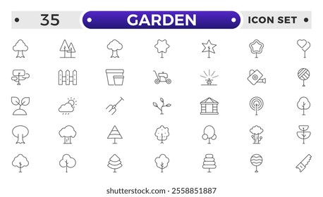 Set of garden icons. Growing seedlings plant shoots. Agriculture and gardener. Biotechnology plants. Sowing seeds.
