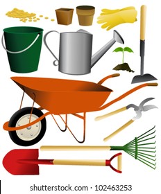 Set of garden tools