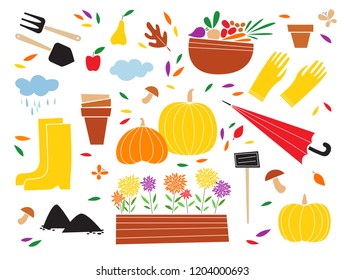Set of the gardening equipment