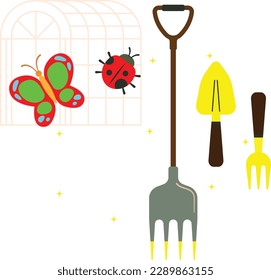 Die Reihe von Gartenpflanzen 