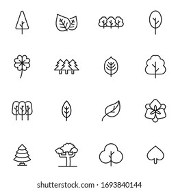Set of gardening related vector line icons. Premium linear symbols pack. Vector illustration isolated on a white background. Web symbols for web sites and mobile app. Trendy design. 
