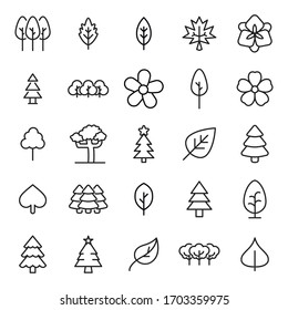 Set of gardening related vector line icons. Premium linear symbols pack. Vector illustration isolated on a white background. Web symbols for web sites and mobile app. Trendy design. 
