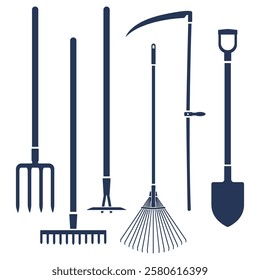 Set of Gardening Tools Icons. Vector Collection