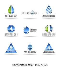 Set of gas energy icons. Natural gas. Gas industry. Vol 2.