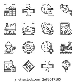 Lineare Symbole der Gasindustrie