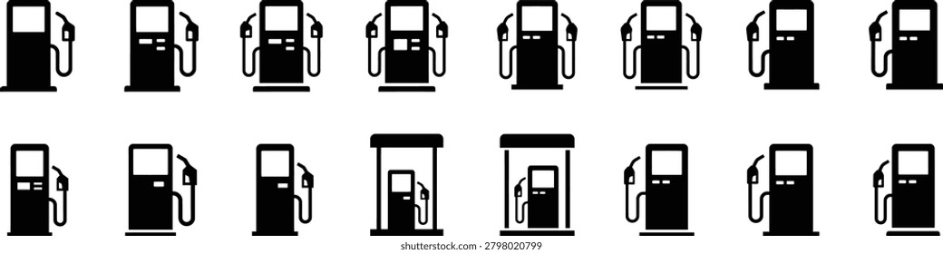 Set gas station pump