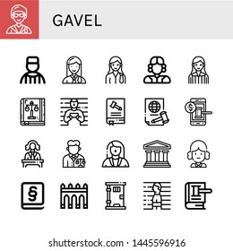 Set of gavel icons such as Lawyer, Prisoner, Judge, Law book, Constitution, Justice, Auction, Legal, Law, Aguas livres, Prison , gavel