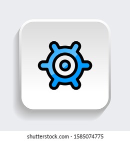 Set of gear icon. symbol of setting or configuration with trendy filled line style icon for web, logo, app, UI design. isolated on white background. vector illustration eps 10