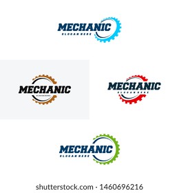 Set of Gear Logo designs Template Vector, Collection of Mechanic logo symbol, Logo symbol icon template