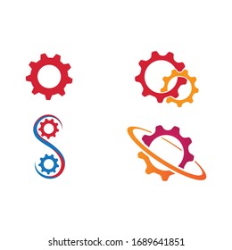 Set Gear Logo Template vector icons illustration design