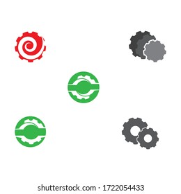 Set Gear Logo Template vector icon illustration design
