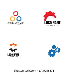 Set Gear Logo Template vector icon illustration design
