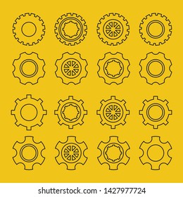 Set of gear for machine industry