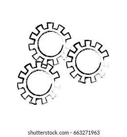 set gear wheel cog cooperation teamwork concept