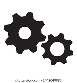 Set of gear, wheels. Cog Settings Icon, vector, Symbol, adjustments,  control panel. Vector illustration.