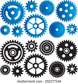Set of Gears and Cogs