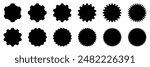 Set gears label and badges line black icon collections. Wheel cogwheel vector. Black template for vintage, patch, insignias, overlay. Vector illustration.