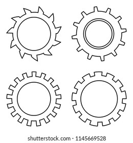 Set of gears outline icon