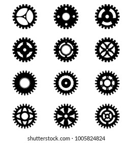 Set of gears symbol vector design