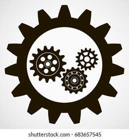 Set of gears. Vector illustration.