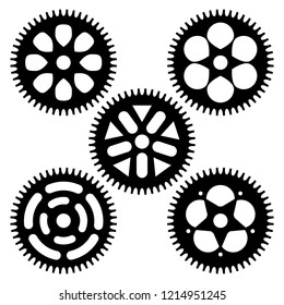 Set of gears/sprocket vector icons