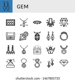 Set of gem icons such as Earrings, Bracelet, Necklace, Diamond, Treasure, Gem, Jewelry, Pendant, Diamond ring , gem