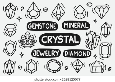 set of gemstones good for background, wallpaper, element design, icon, etc